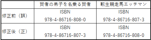 正誤表